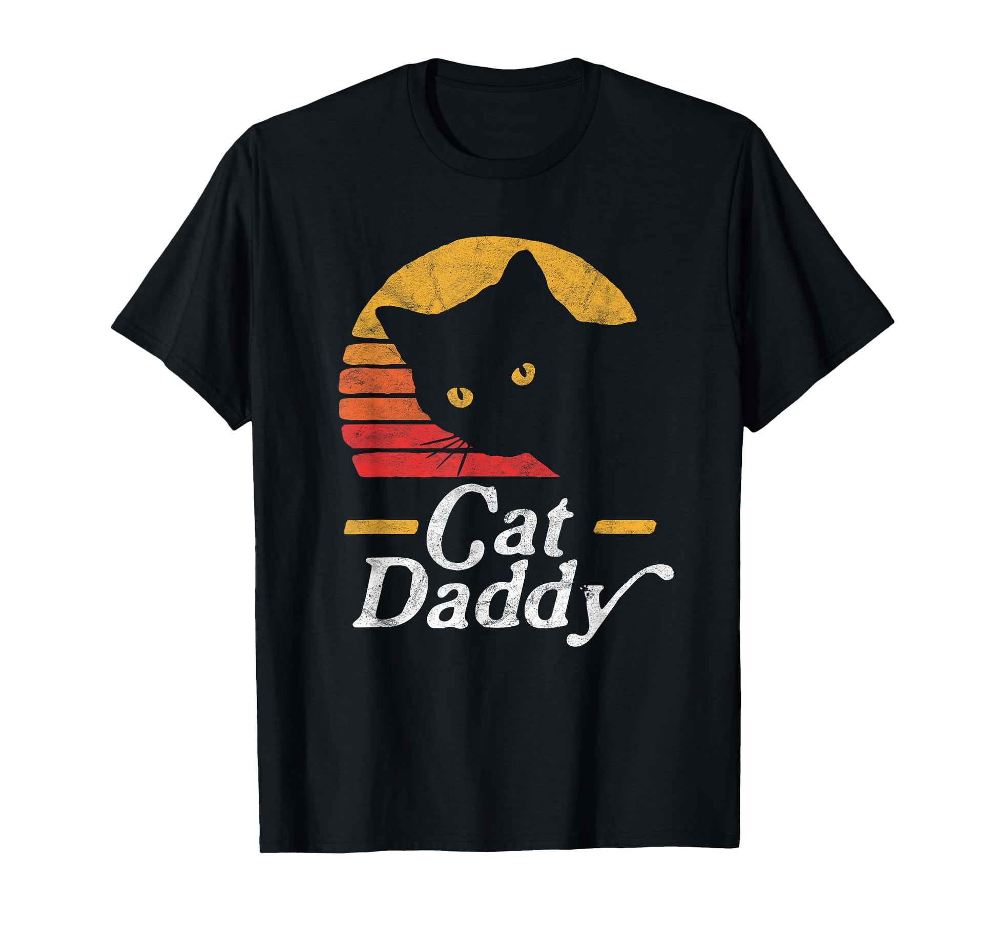 Cat Daddy Eighties Cat Distressed T-Shirt - Aesthetic Graphic for Adults - T-Shirt, Sweatshirt, Hoodie