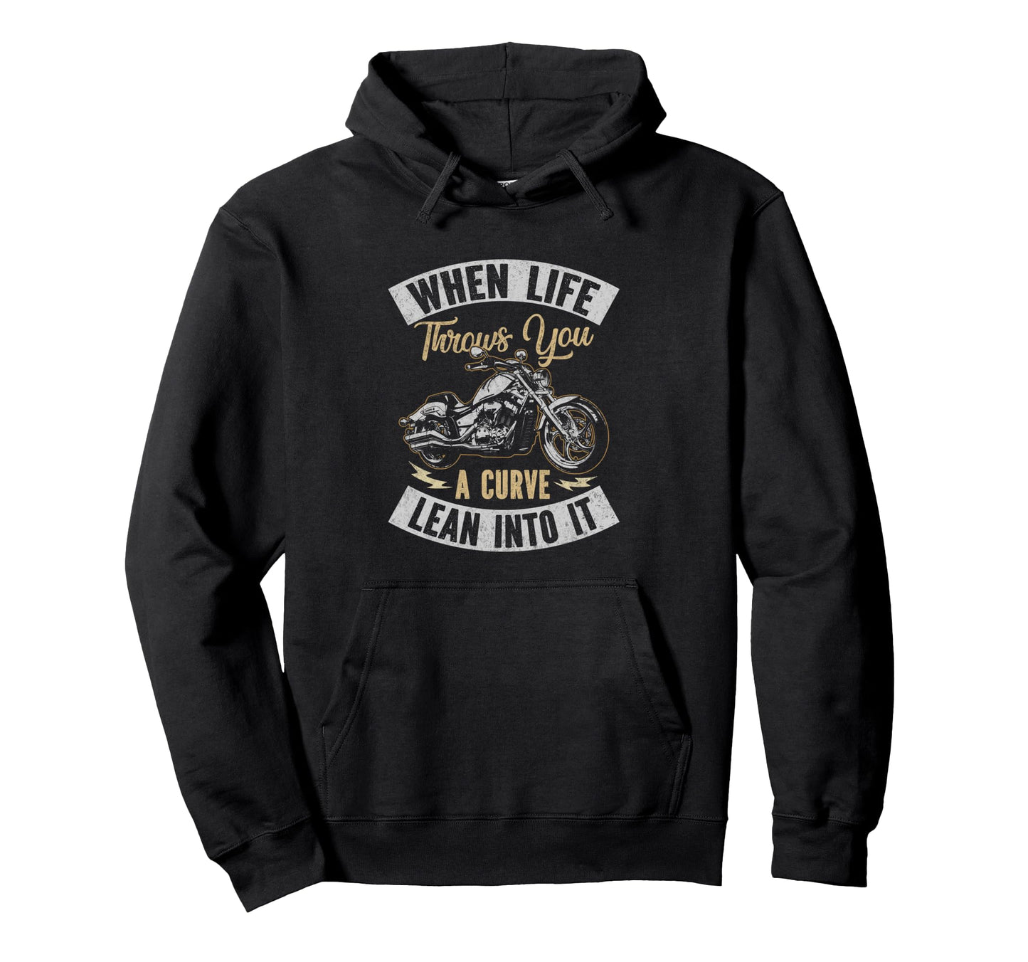 Motorcycle Biker When Life Throws You Hoodie - Custom Art Print for Adults - T-Shirt, Sweatshirt, Hoodie