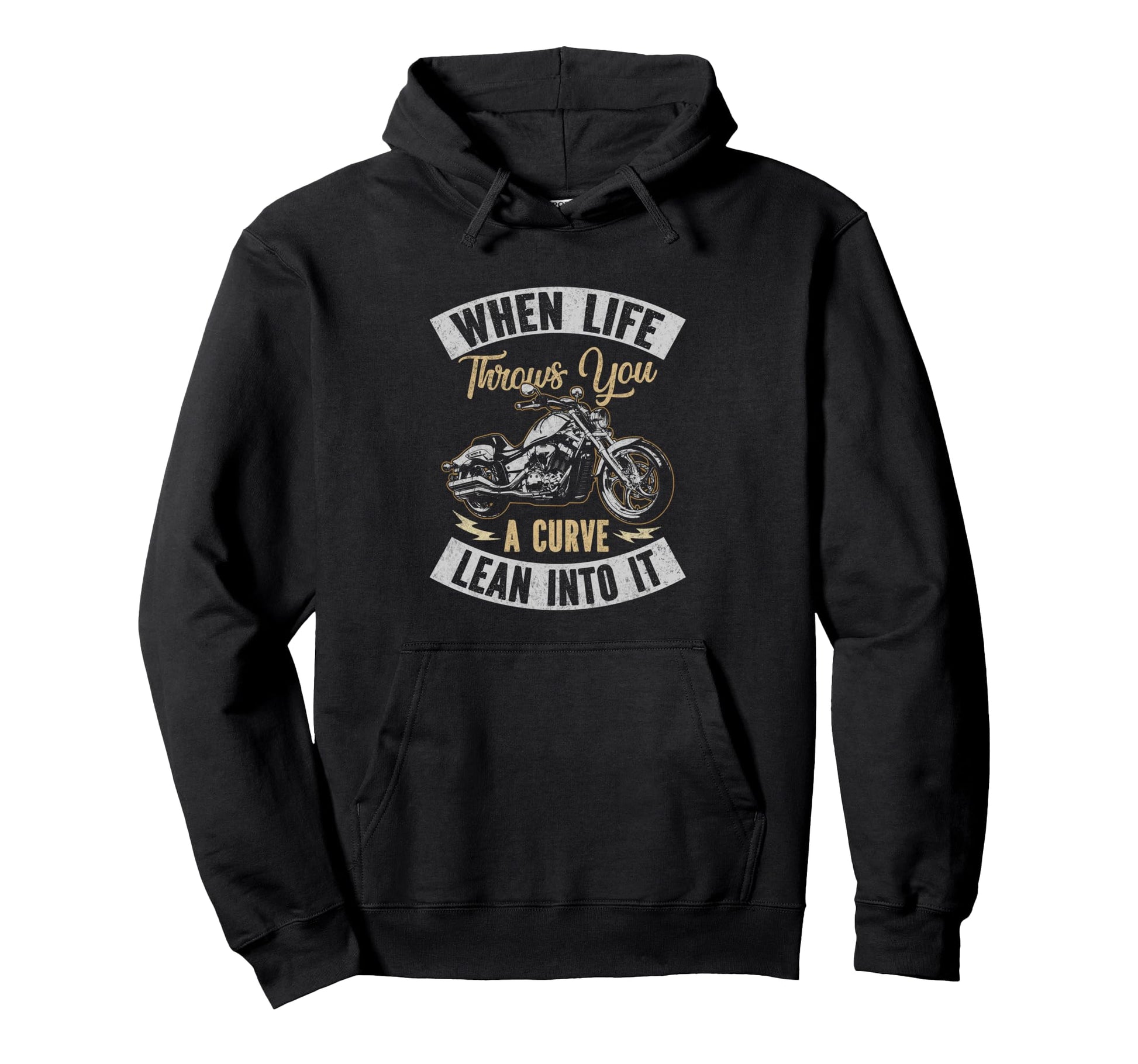 Motorcycle Biker When Life Throws You Hoodie - Custom Art Print for Adults - T-Shirt, Sweatshirt, Hoodie