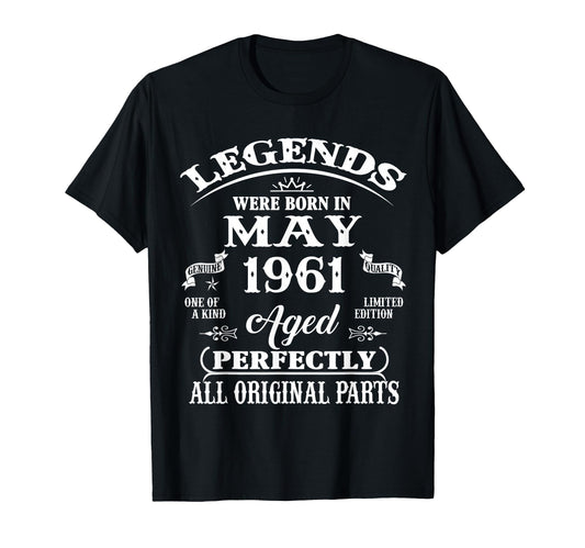 65Th Birthday Gift Legend Born May T-Shirt - Minimalist Print Men Women - T-Shirt, Sweatshirt, Hoodie