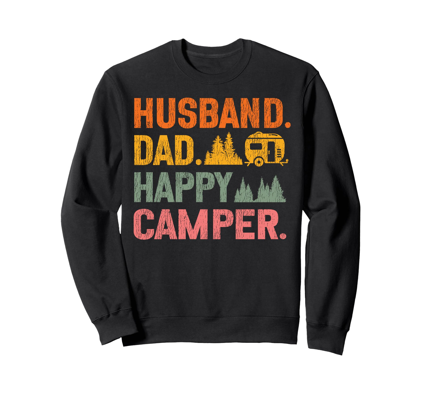 Motorhome Camping Family Husband Sweatshirt - Minimalist Print for Adults - T-Shirt, Sweatshirt, Hoodie