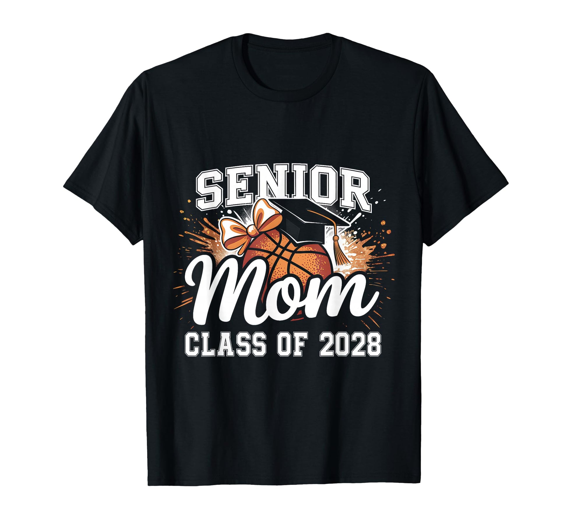 Senior Mom Class 2028 Coquette Bow T-Shirt - Novelty Apparel for Adults - T-Shirt, Sweatshirt, Hoodie