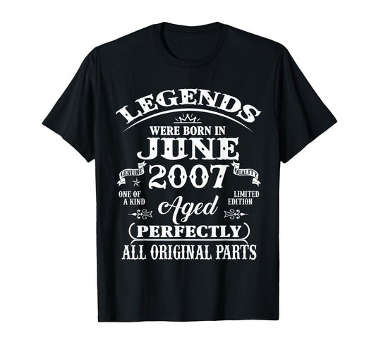 19Th Birthday Gift Legend Born June T-Shirt - Novelty Apparel for Adults - T-Shirt, Sweatshirt, Hoodie