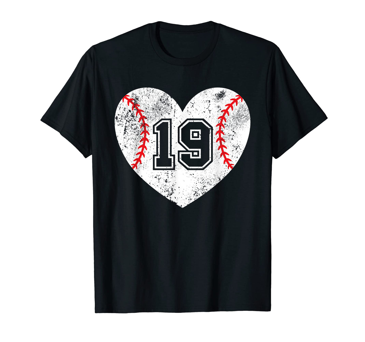 Baseball Heart Player 19 Baseball Mom T-Shirt - Minimalist Print Men Women - T-Shirt, Sweatshirt, Hoodie