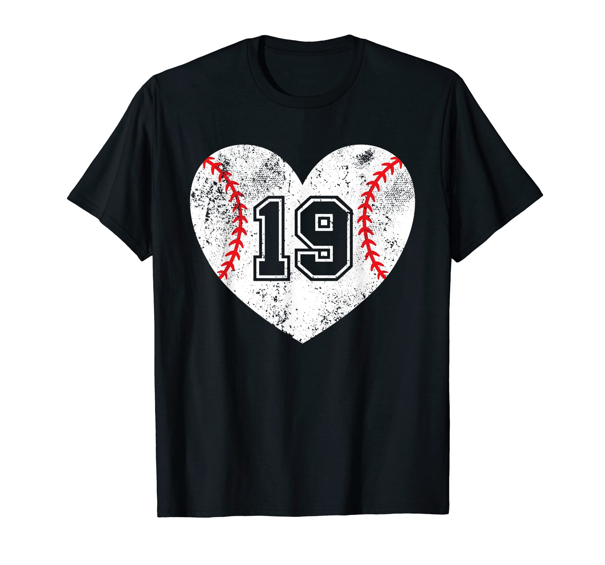 Baseball Heart Player 19 Baseball Mom T-Shirt - Minimalist Print Men Women - T-Shirt, Sweatshirt, Hoodie