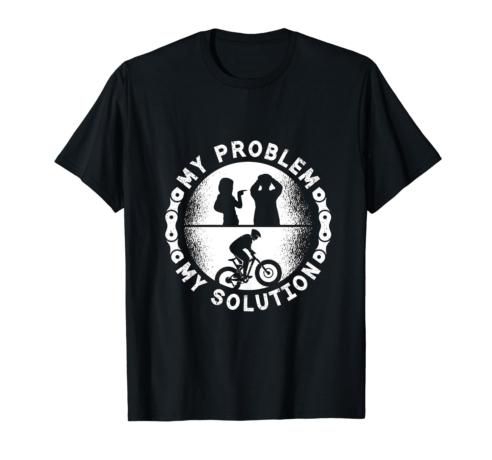 My Problem My Solution Pictogram Dad T-Shirt - Fun Novelty Design Unisex - T-Shirt, Sweatshirt, Hoodie