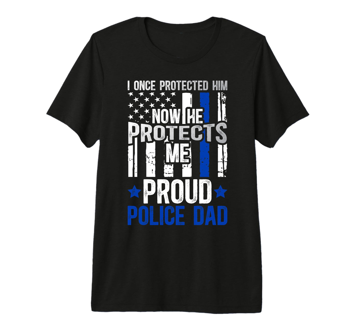 Mens Proud Police Dad Policeman Dad T-Shirt - Trendy Graphic Men Women - T-Shirt, Sweatshirt, Hoodie