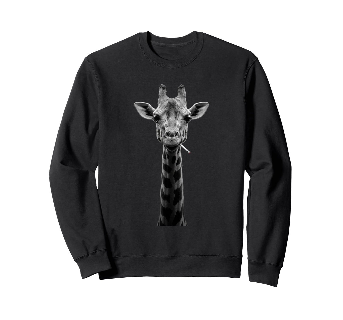 Giraffe Smoking Cigarette Sweatshirt - Casual Everyday Wear for Adults - T-Shirt, Sweatshirt, Hoodie