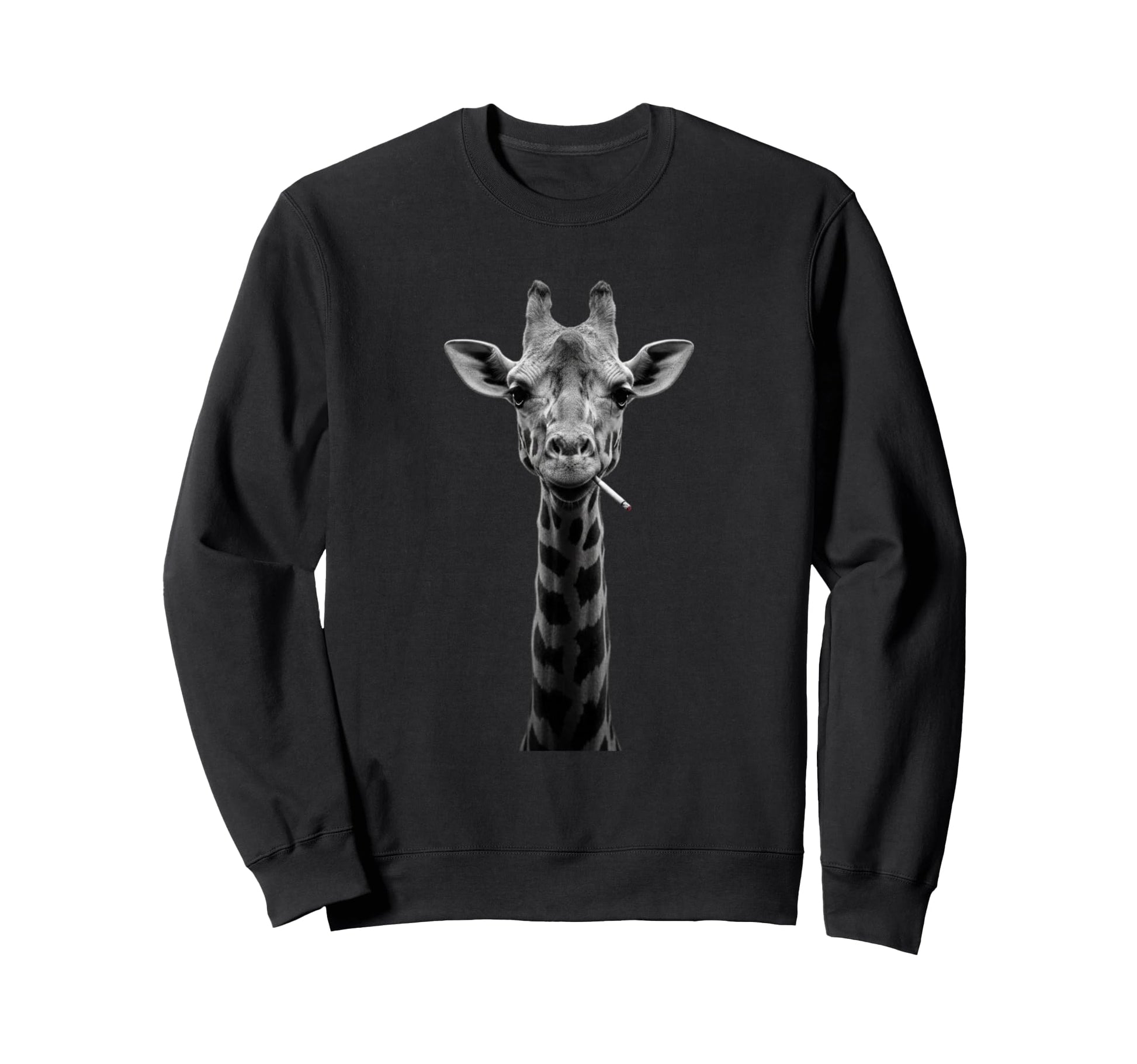 Giraffe Smoking Cigarette Sweatshirt - Casual Everyday Wear for Adults - T-Shirt, Sweatshirt, Hoodie