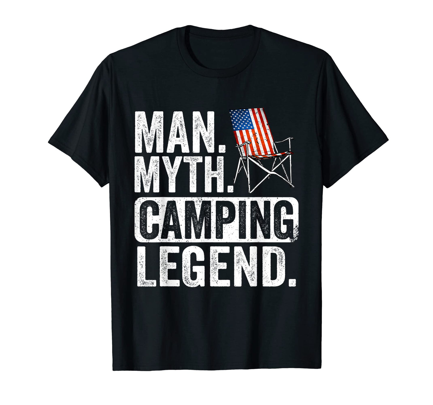 Myth Camping Legend Camper Dad Happy T-Shirt - Aesthetic Graphic Men Women - T-Shirt, Sweatshirt, Hoodie
