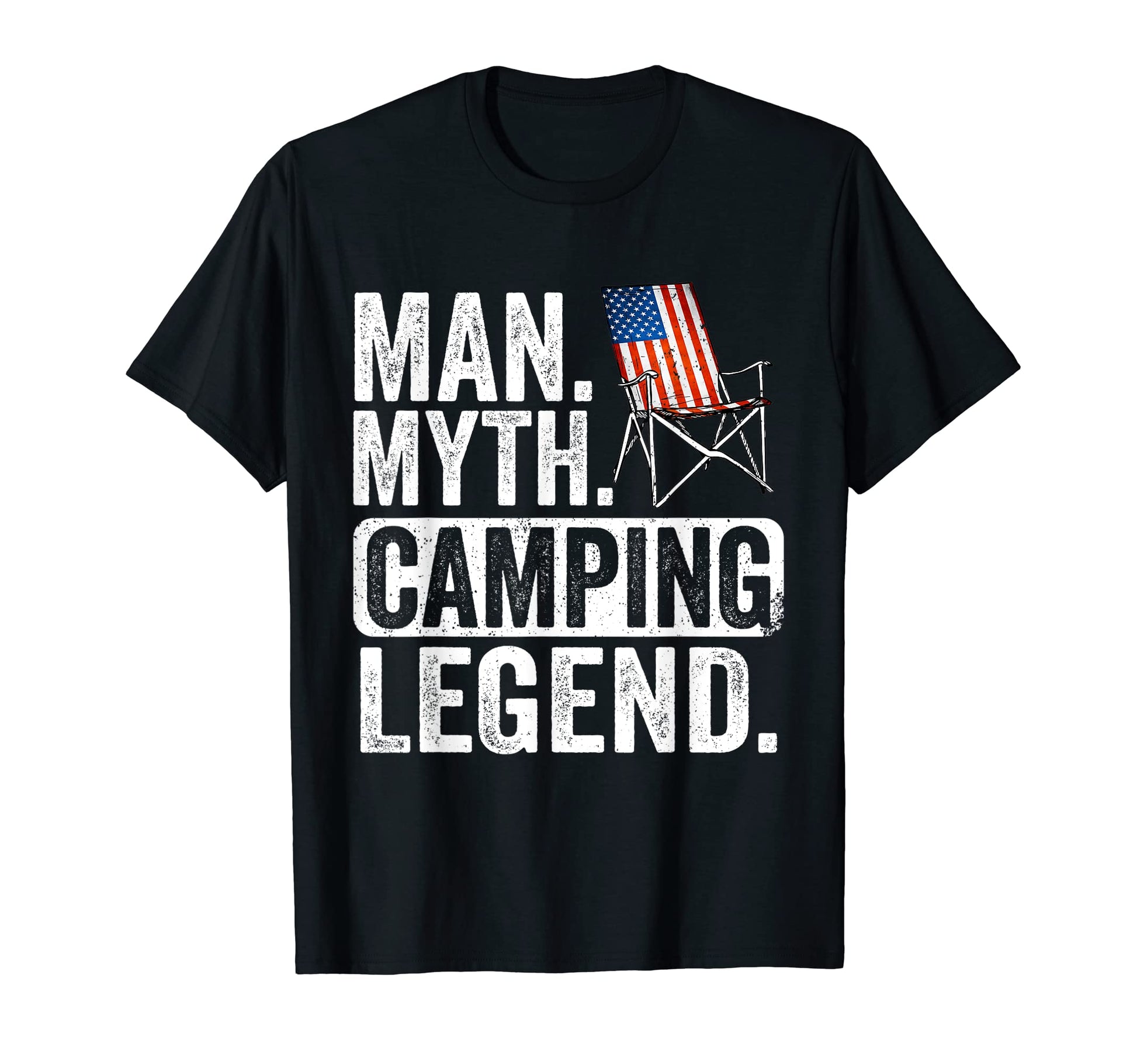 Myth Camping Legend Camper Dad Happy T-Shirt - Aesthetic Graphic Men Women - T-Shirt, Sweatshirt, Hoodie