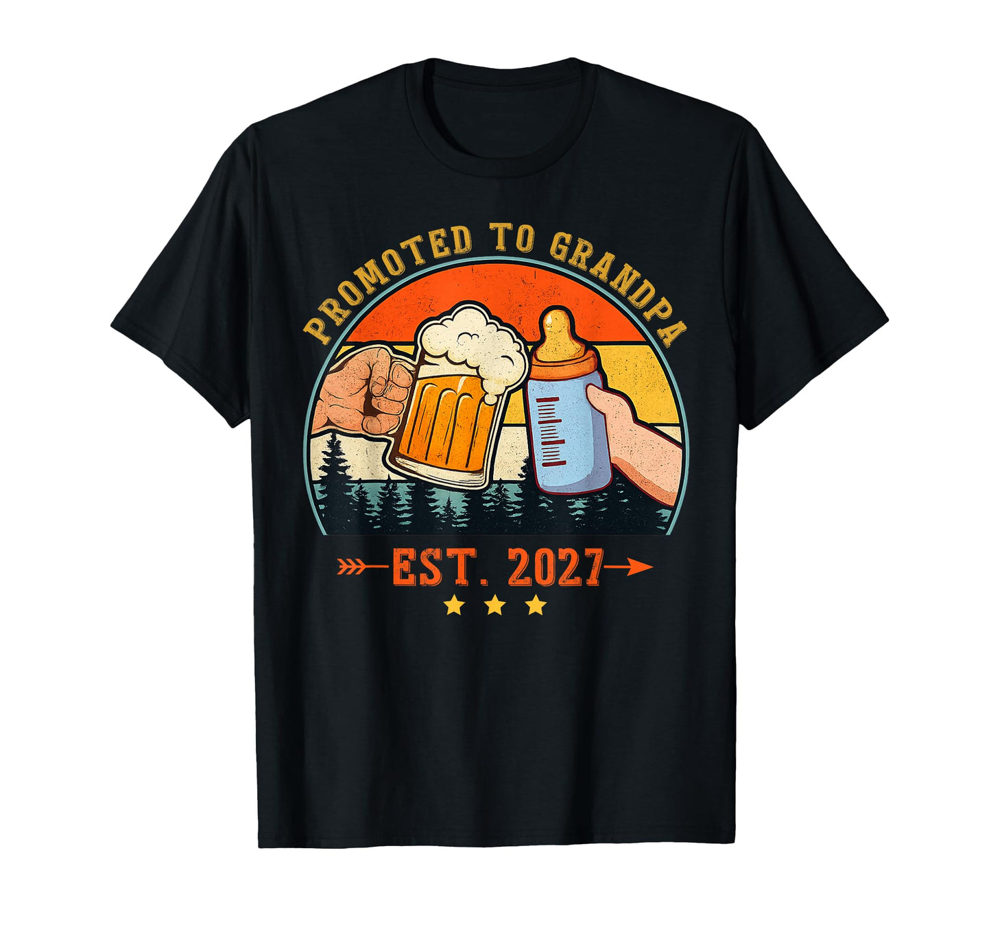 Promoted To Grandpa 2027 Funny New T-Shirt - Trendy Graphic Men Women - T-Shirt, Sweatshirt, Hoodie