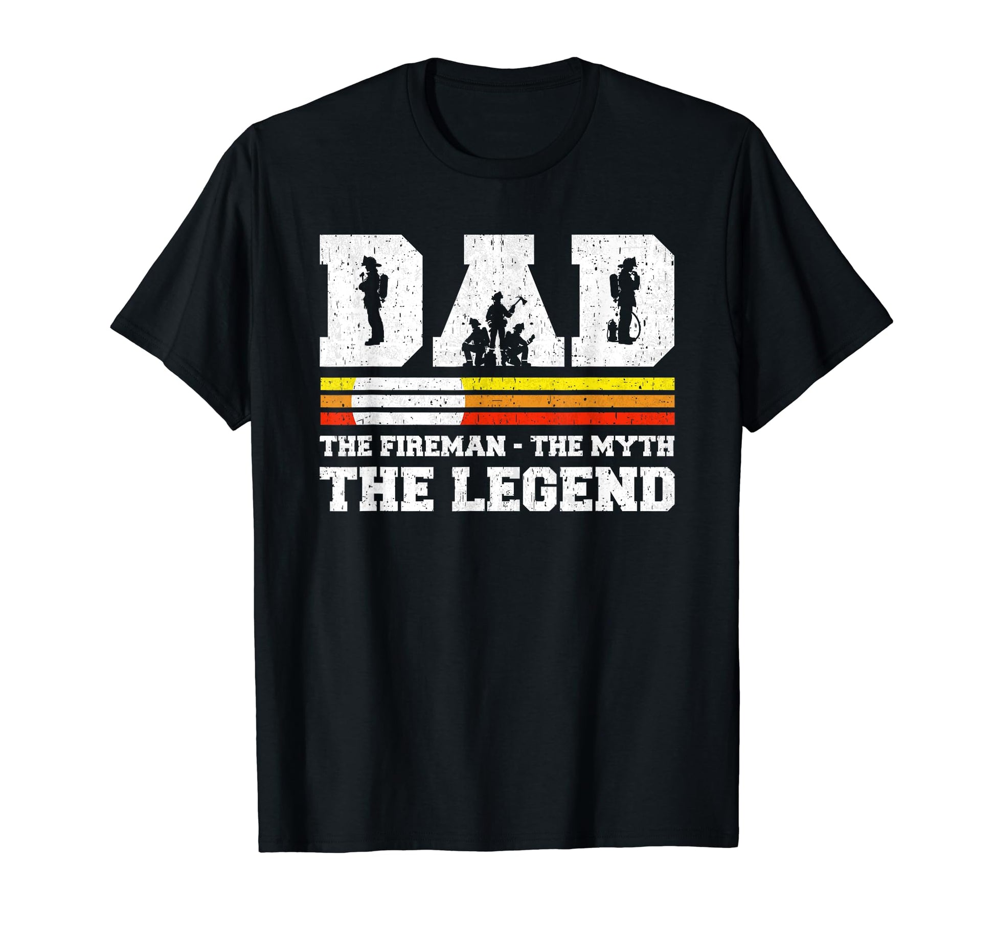 Dad Fireman Myth Legend Firefighter T-Shirt - Minimalist Print for Adults - T-Shirt, Sweatshirt, Hoodie