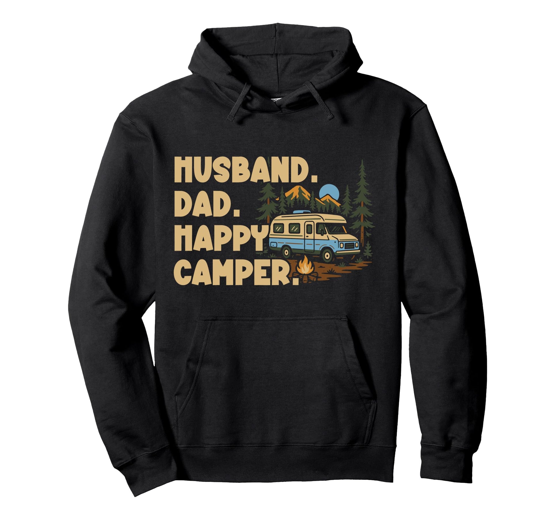 Motorhome Camping Family Husband Dad Hoodie - Trendy Graphic Men Women - T-Shirt, Sweatshirt, Hoodie