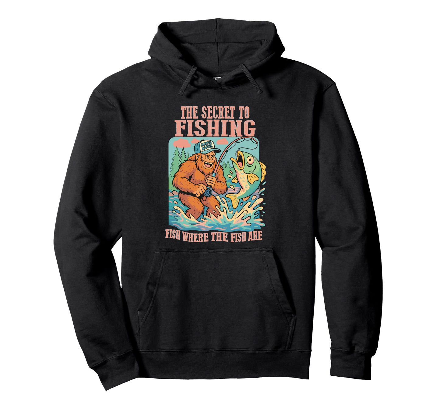 Funny Sarcastic Fish Bigfoot Hoodie - Streetwear Style for Adults - T-Shirt, Sweatshirt, Hoodie