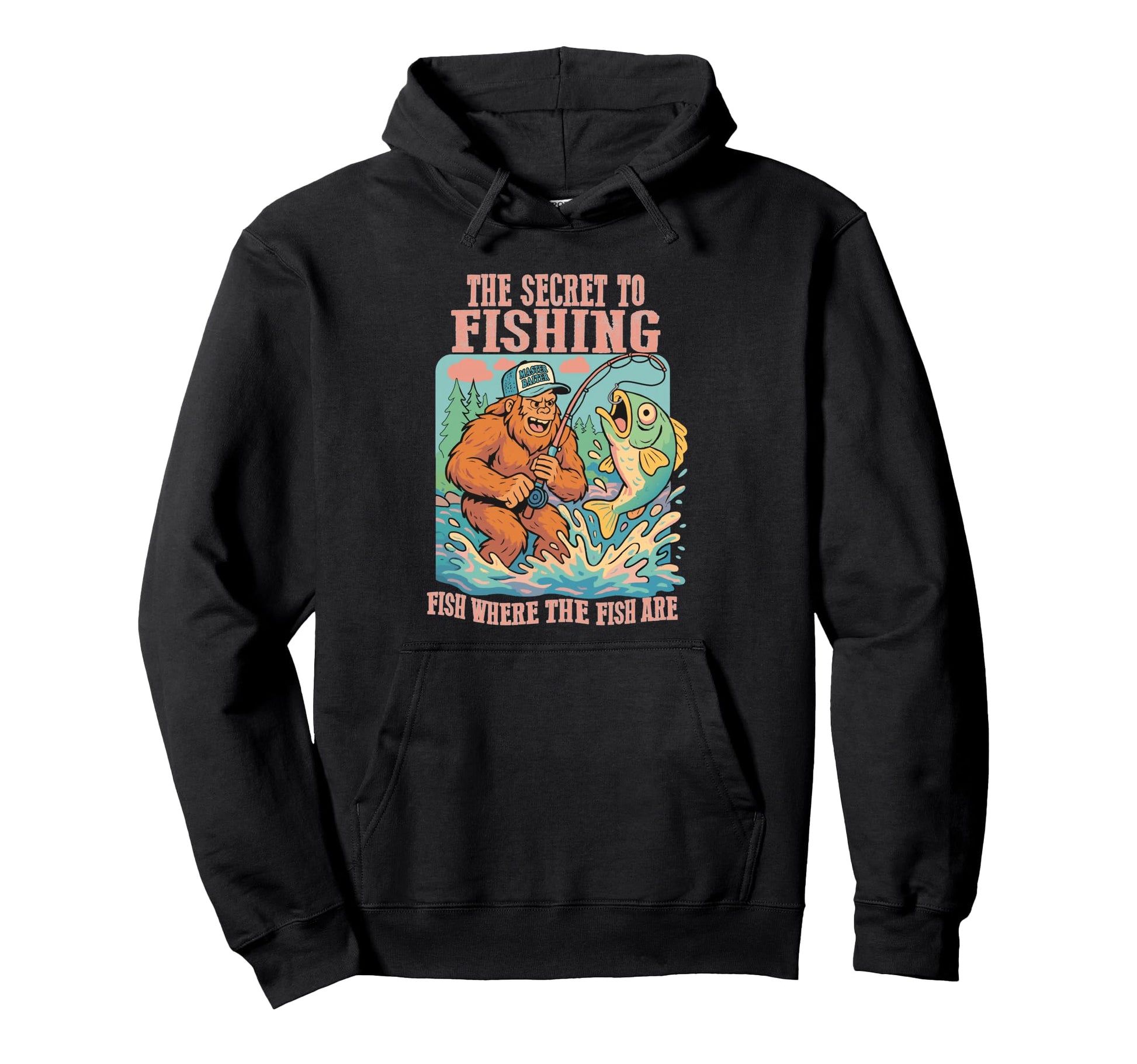 Funny Sarcastic Fish Bigfoot Hoodie - Streetwear Style for Adults - T-Shirt, Sweatshirt, Hoodie
