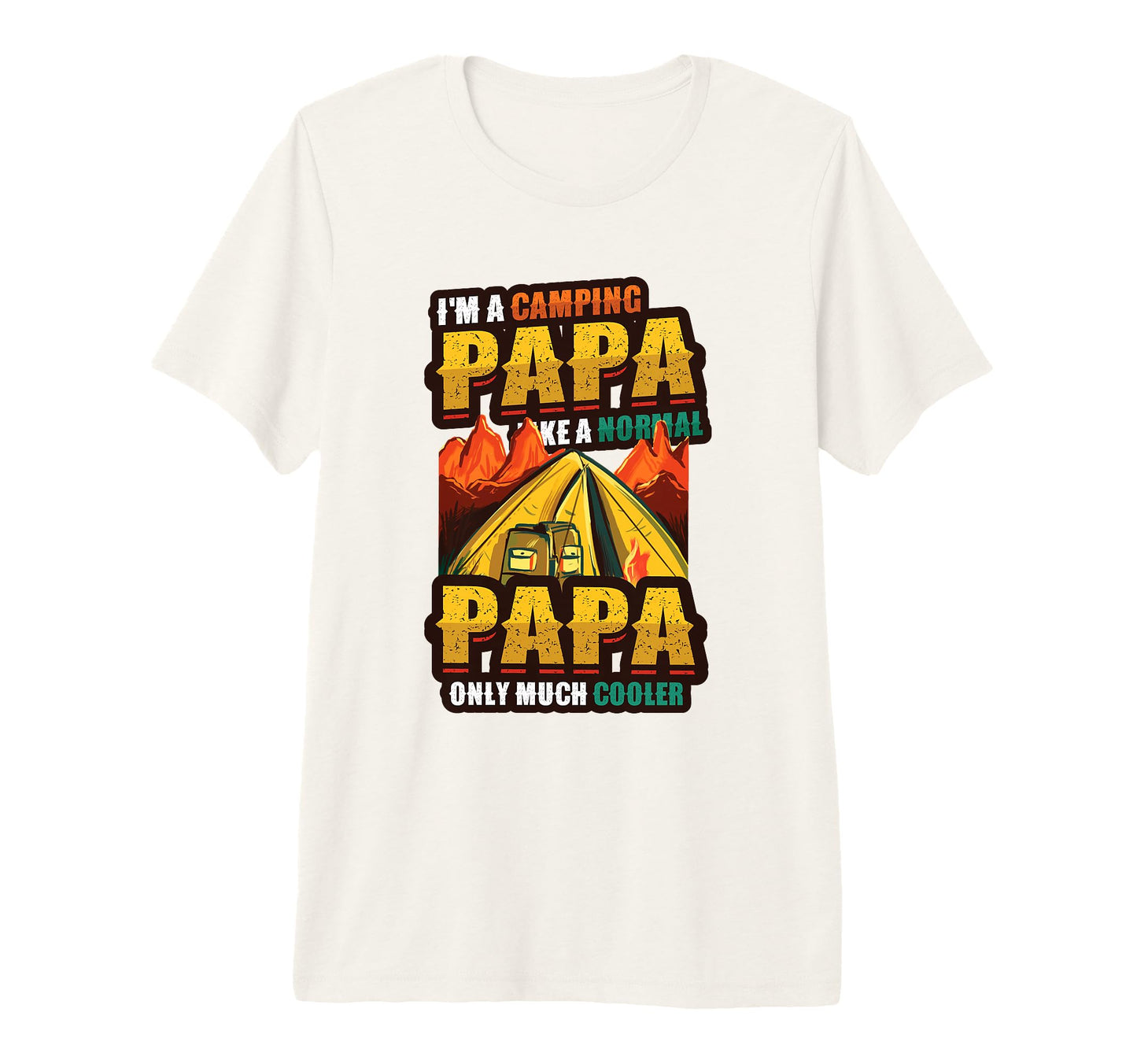 Mens Camping Papa Campfire Dads Camping T-Shirt - Custom Art Print Unisex - T-Shirt, Sweatshirt, Hoodie