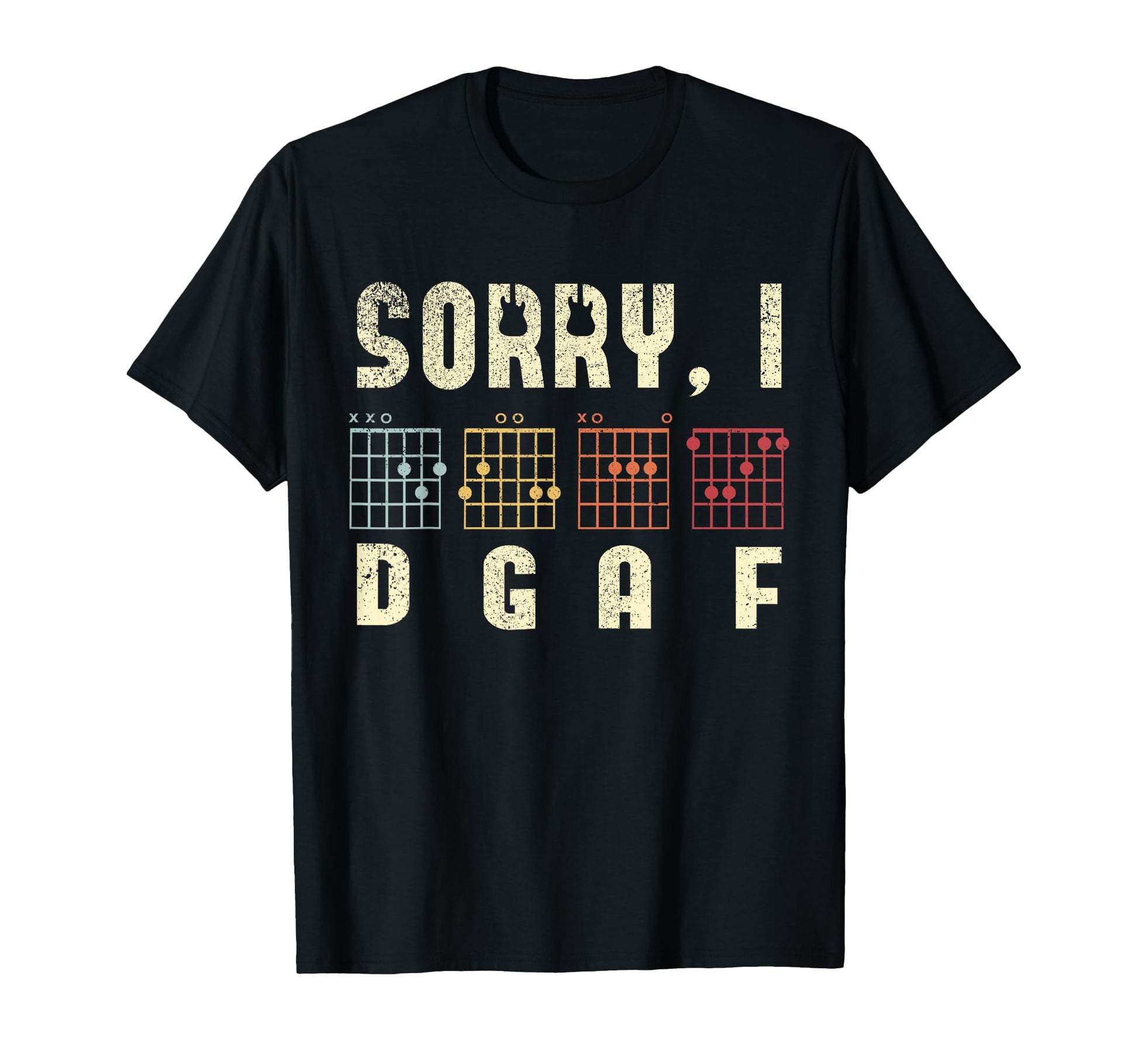Sorry I Dgaf Guitar Players Guitar T-Shirt - Aesthetic Graphic Men Women - T-Shirt, Sweatshirt, Hoodie
