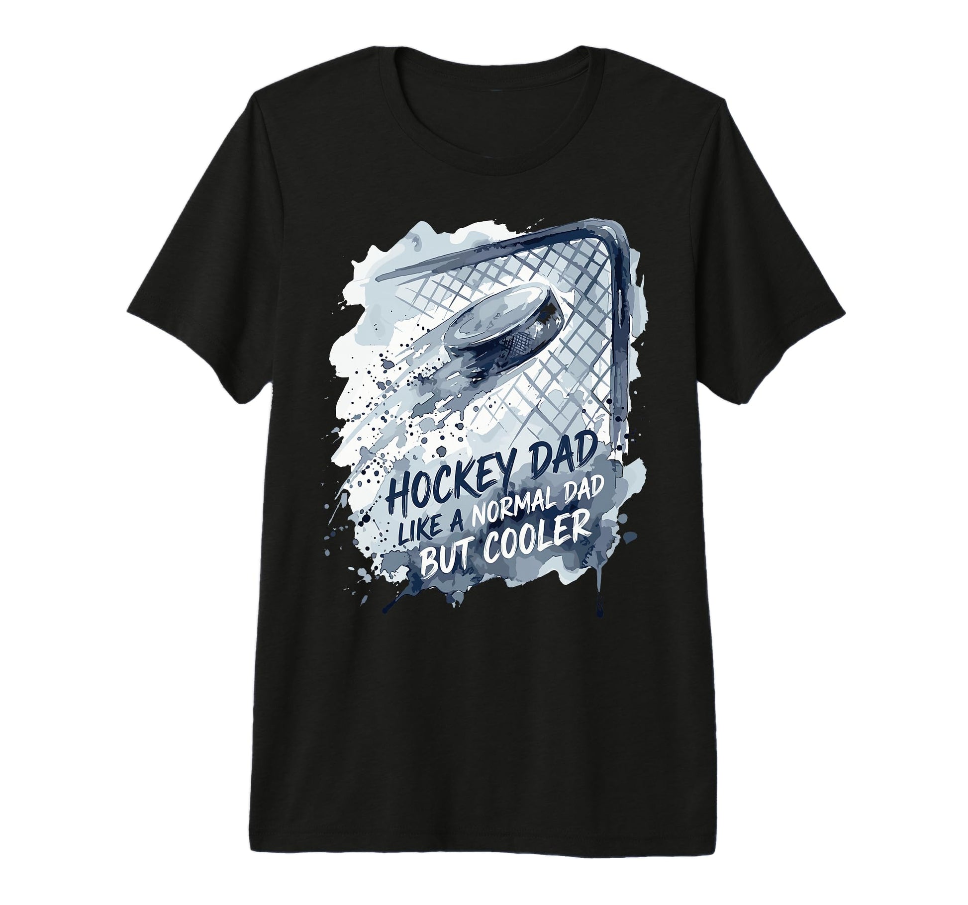 Watercolor Hockey Dad Cooler Ice T-Shirt - Custom Art Print for Adults - T-Shirt, Sweatshirt, Hoodie