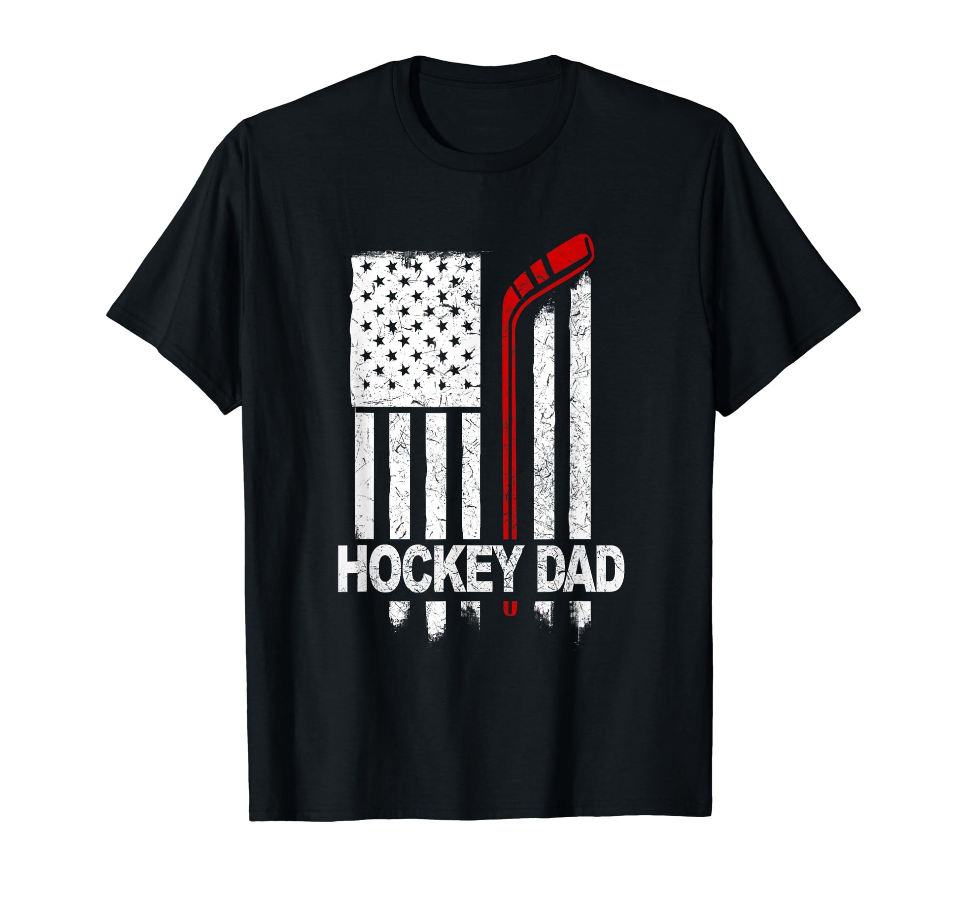 Hockey Dad Daddy Pucking American Flag T-Shirt - Trendy Graphic Men Women - T-Shirt, Sweatshirt, Hoodie
