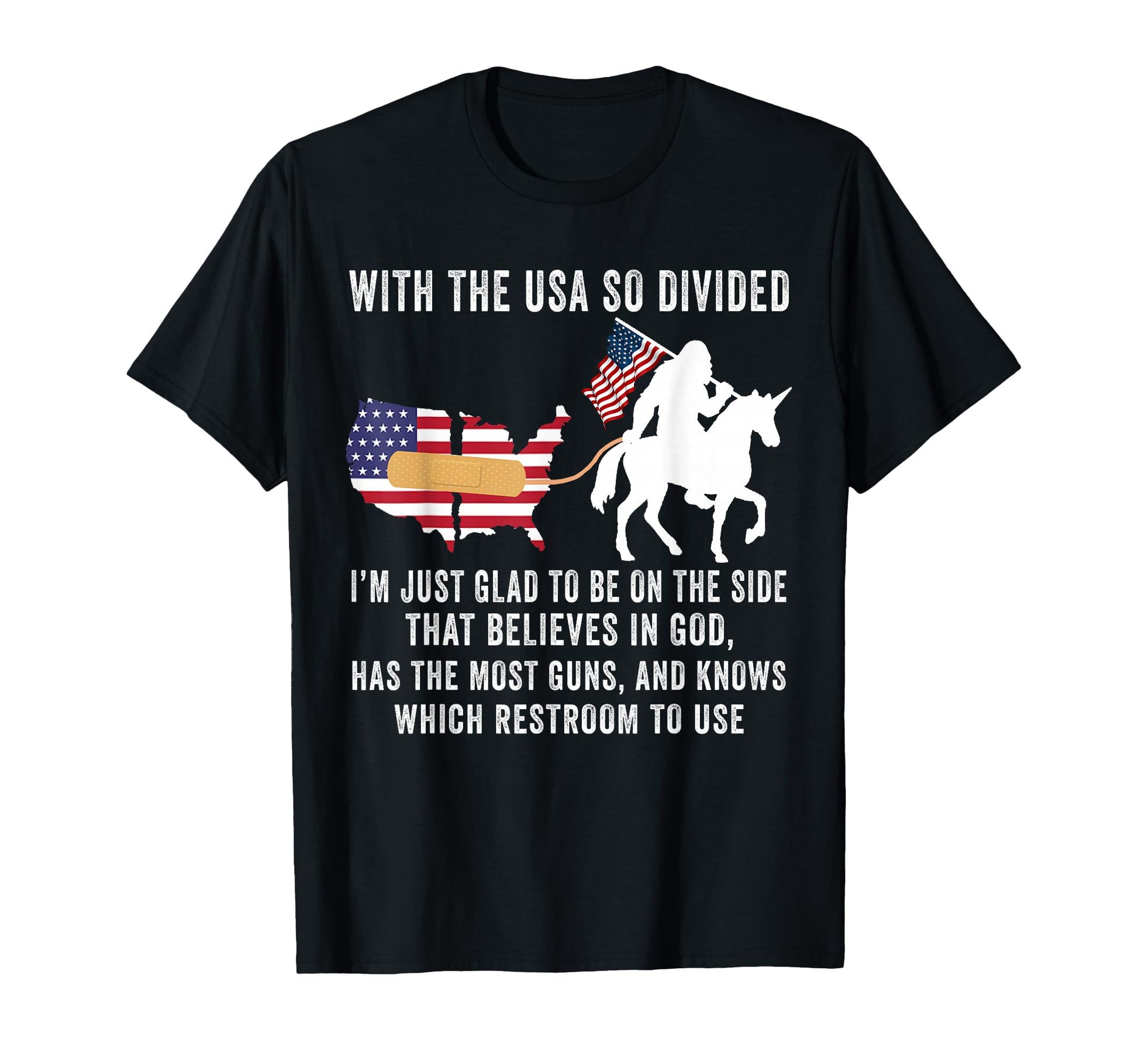 Usa So Divided Im Just Glad To Be Side T-Shirt - Unique Graphic for Adults - T-Shirt, Sweatshirt, Hoodie