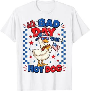 Toddler Its Bad Day to Be Hot Dog Goose 4th July Funny Kids T-Shirt Unisex T-shirt, Sweatshirt, Hoodie, Long Sleeve Tee - T-Shirt, Sweatshirt, Hoodie