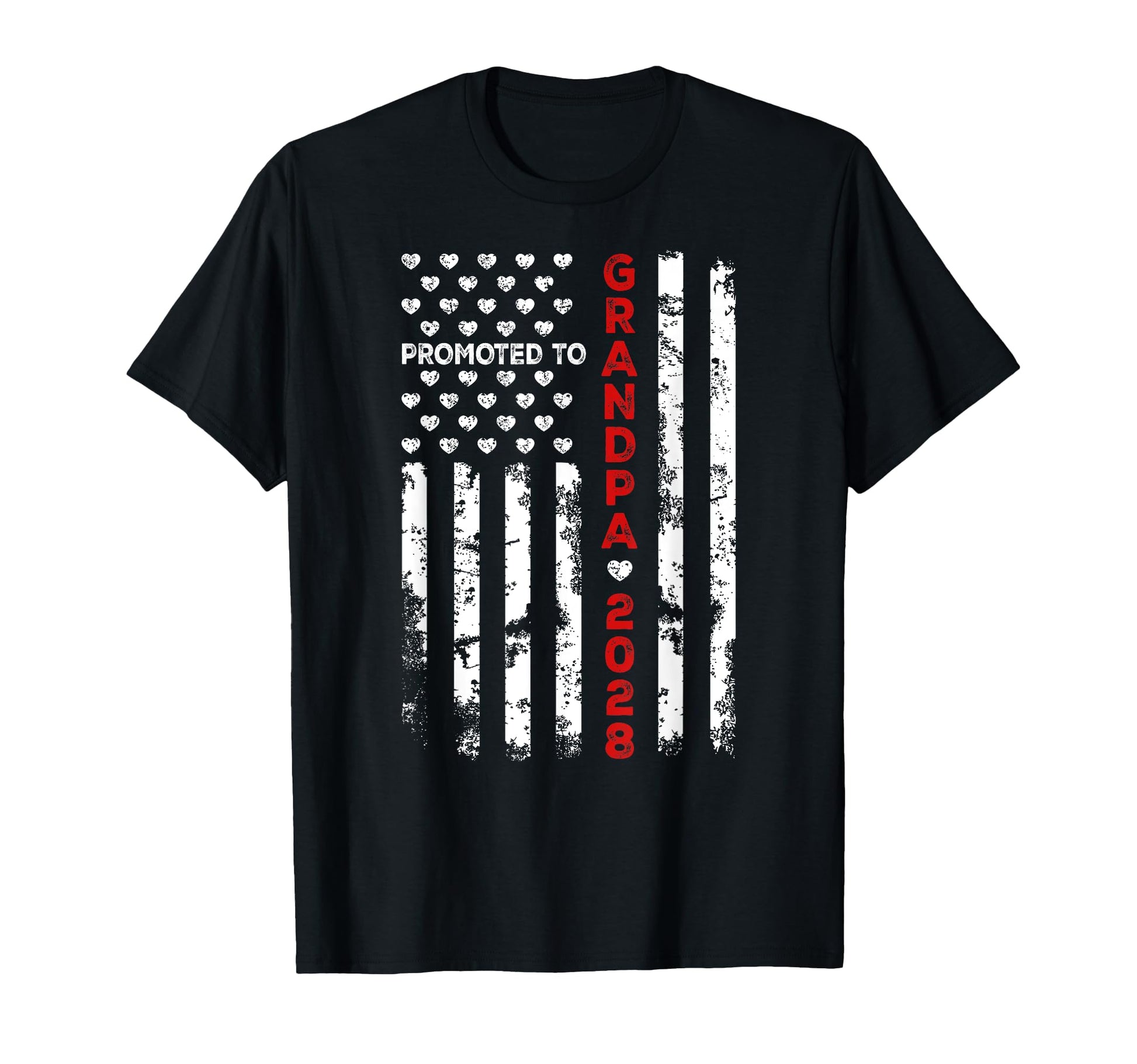 Usa American Flag Promoted To Grandpa T-Shirt - Graphic Print Men Women - T-Shirt, Sweatshirt, Hoodie