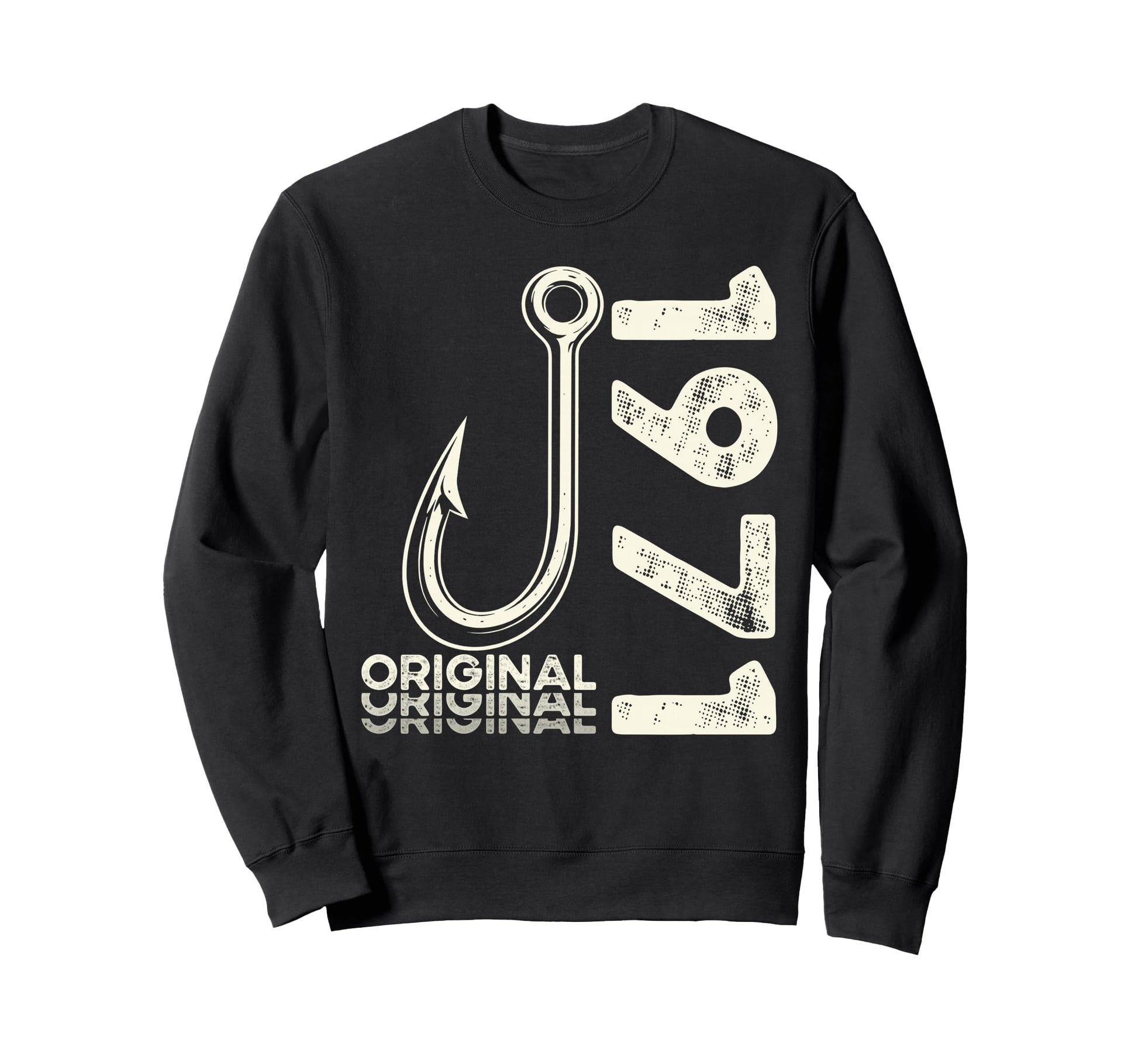 55Th Birthday Fishing Gift Sweatshirt - Aesthetic Graphic for Adults - T-Shirt, Sweatshirt, Hoodie