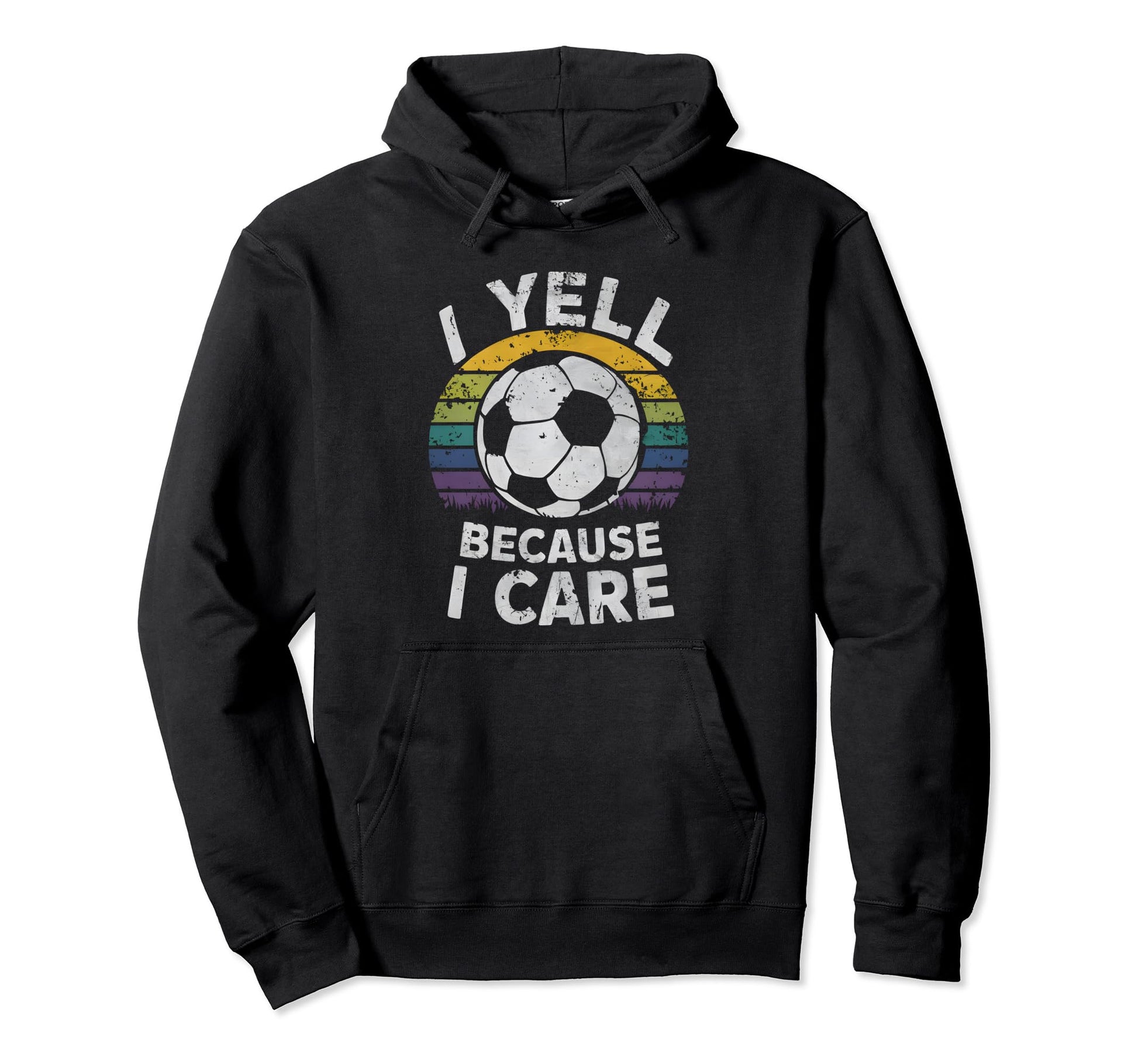I Yell Because I Care Soccer Dads Proud Hoodie - Minimalist Print Unisex - T-Shirt, Sweatshirt, Hoodie
