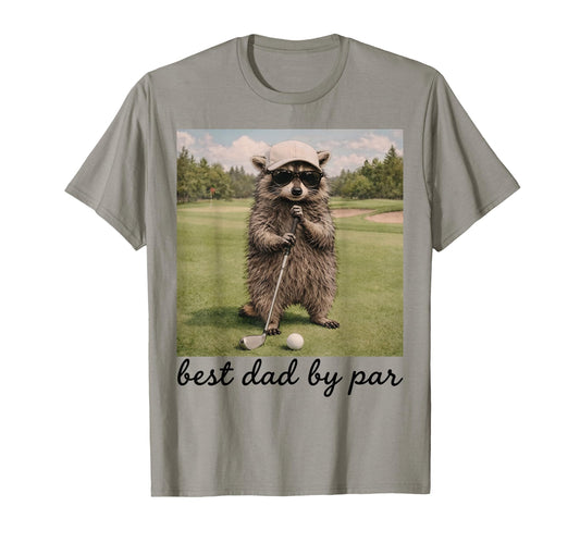 Best Dad Par Funny Golf Raccoon Golfer T-Shirt - Unique Graphic Unisex - T-Shirt, Sweatshirt, Hoodie