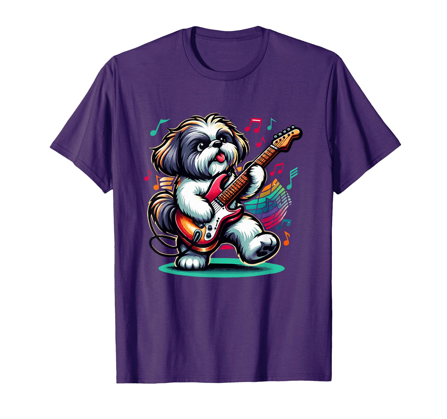Music Dog Lover Musician Guitar T-Shirt - Casual Everyday Wear Men Women - T-Shirt, Sweatshirt, Hoodie