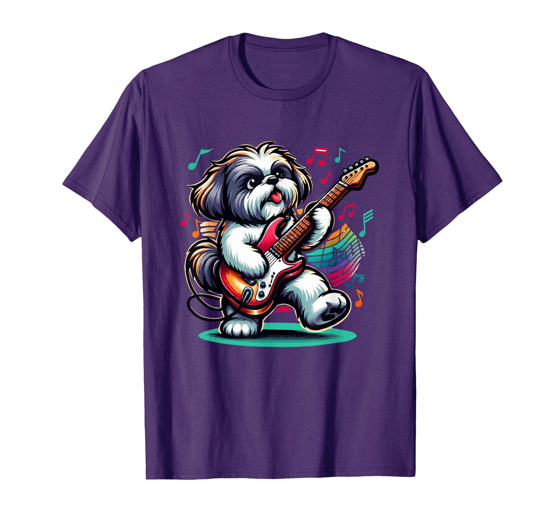 Music Dog Lover Musician Guitar T-Shirt - Casual Everyday Wear Men Women - T-Shirt, Sweatshirt, Hoodie
