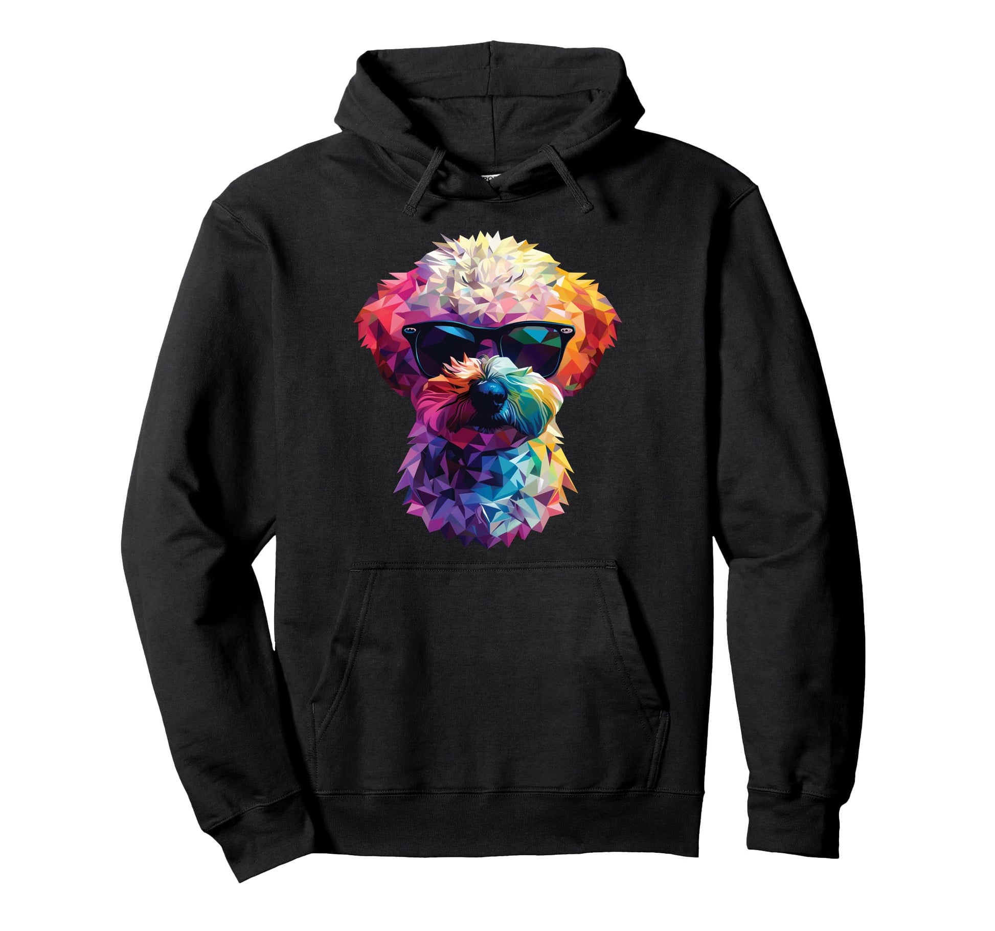 Dog Dad Mom Sunglasses Bichon Frise Hoodie - Aesthetic Graphic Men Women - T-Shirt, Sweatshirt, Hoodie