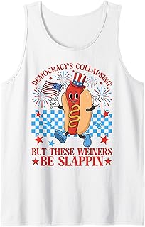 Funny Hot Dog 4th July Democracy's Collapsing 250 Years Tank Top Unisex T-shirt, Sweatshirt, Hoodie, Long Sleeve Tee - T-Shirt, Sweatshirt, Hoodie