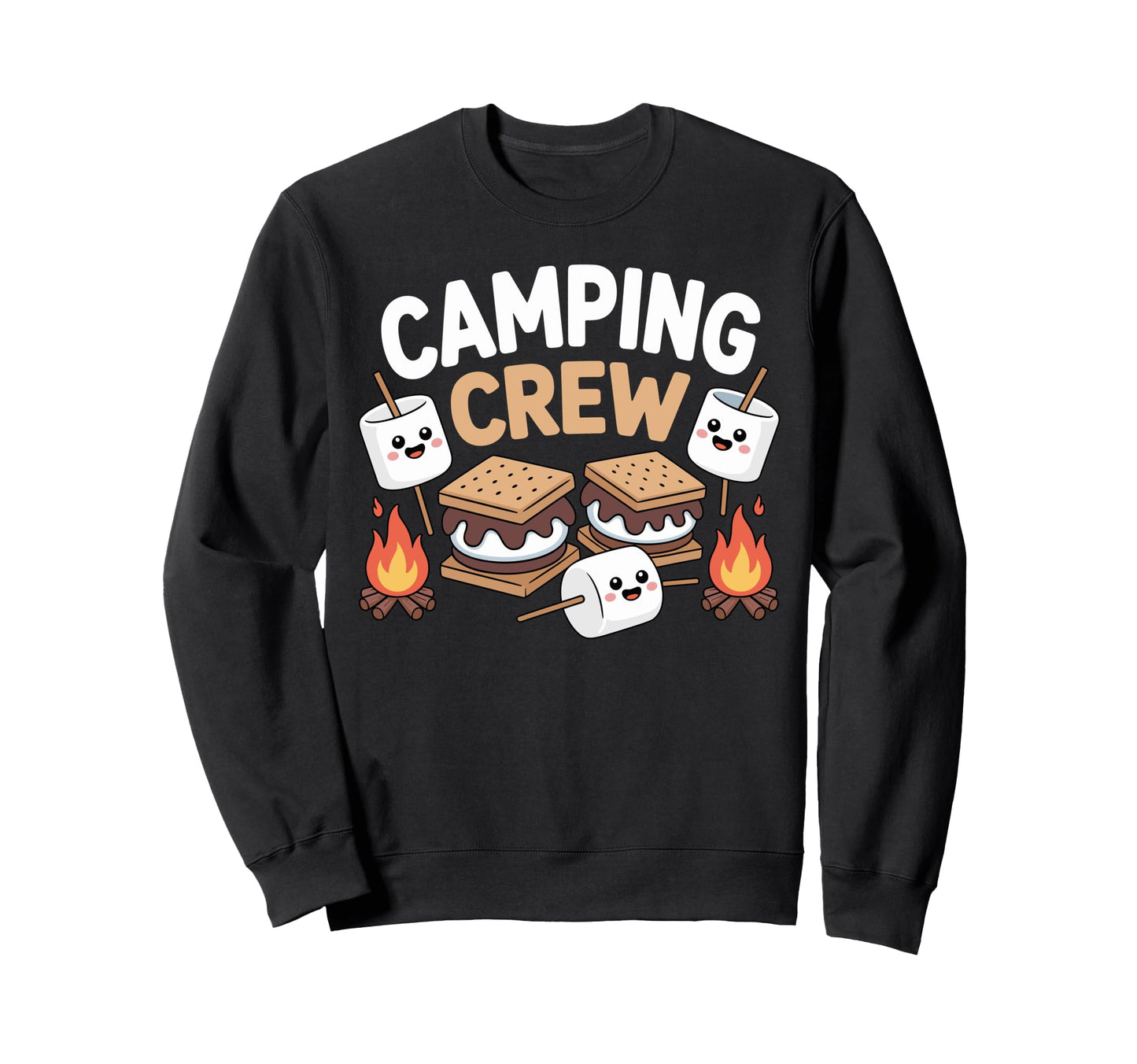 Camping Crew Smore Campfire Camper Sweatshirt - Unique Graphic for Adults - T-Shirt, Sweatshirt, Hoodie