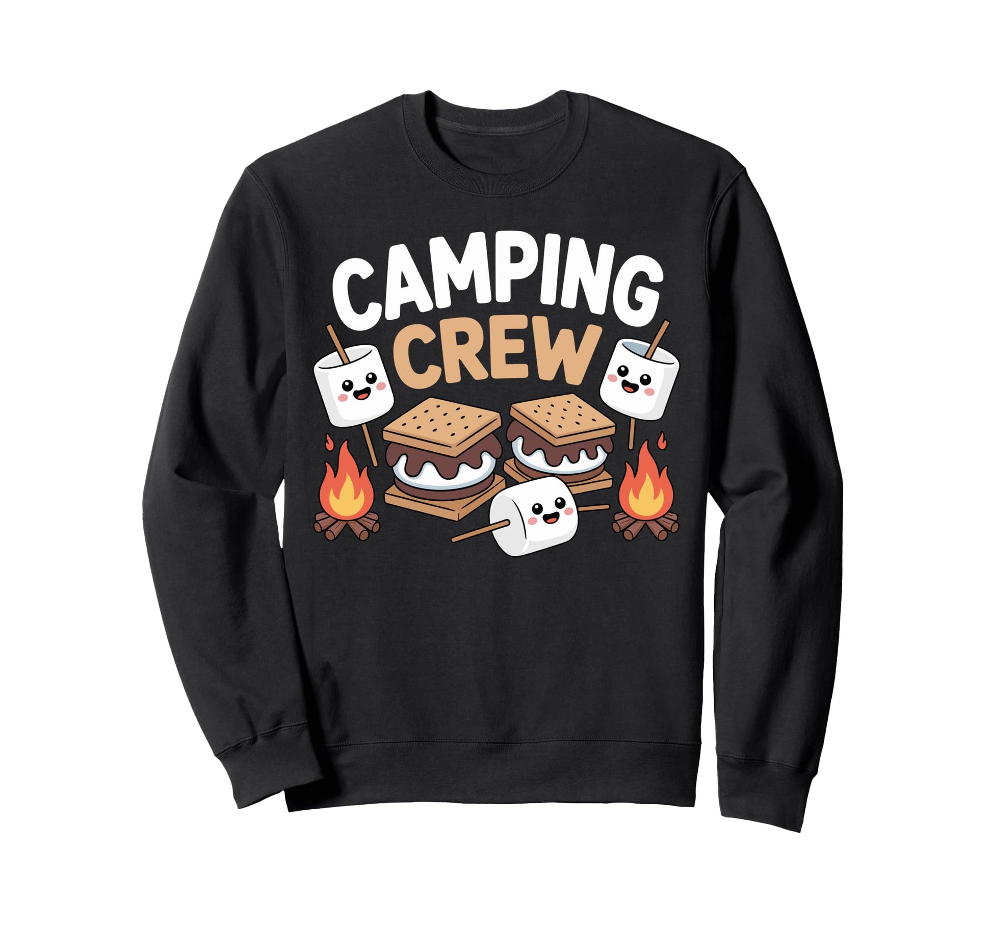 Camping Crew Smore Campfire Camper Sweatshirt - Unique Graphic for Adults - T-Shirt, Sweatshirt, Hoodie