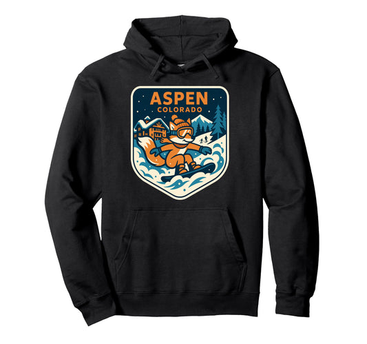 Aspen Colorado Winter Ski Adventure Mountain Hoodie - Graphic Print Unisex - T-Shirt, Sweatshirt, Hoodie