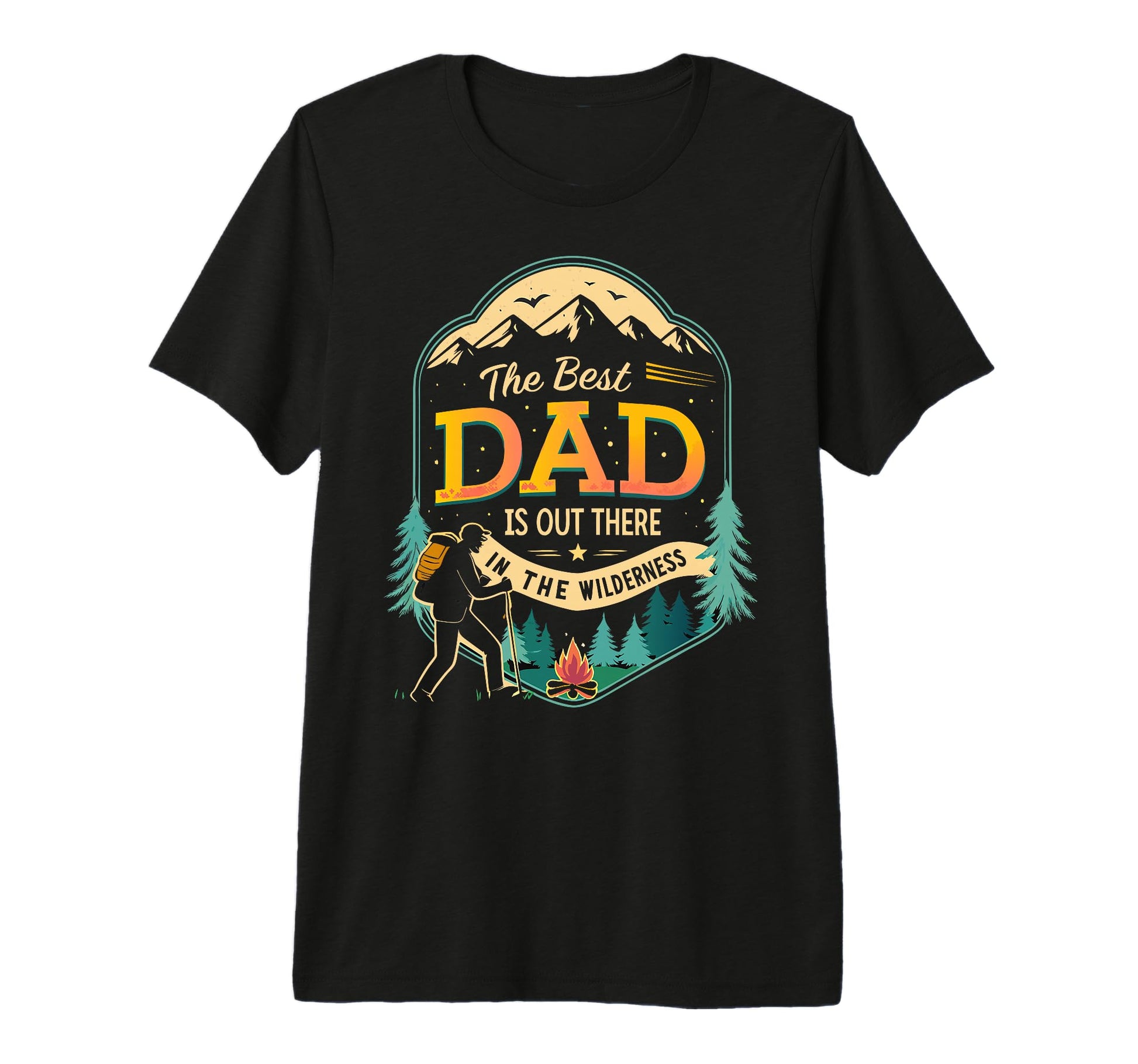 Fathers Day Outdoorsy Daddy Best Dad T-Shirt - Custom Art Print Men Women - T-Shirt, Sweatshirt, Hoodie