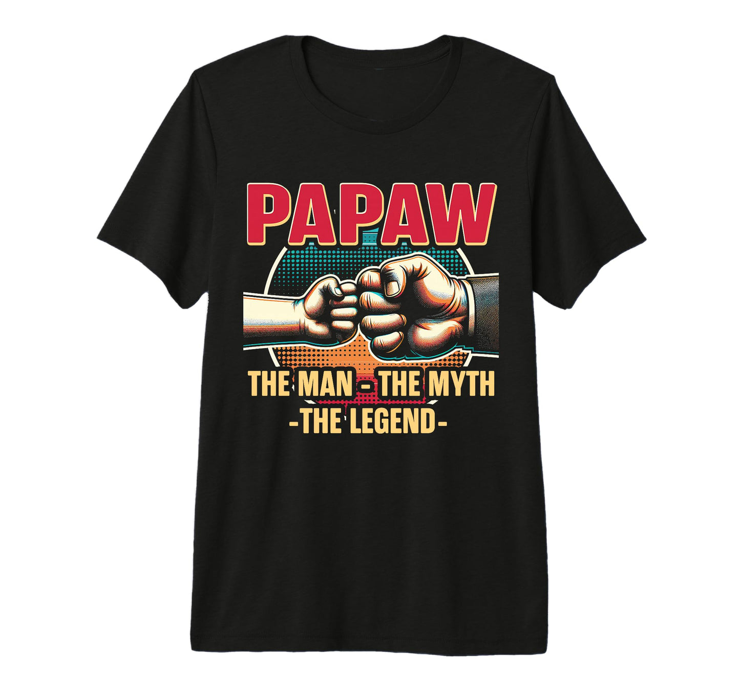 Mens Papaw Myth Legend Dad Grandpa Tri T-Shirt - Novelty Apparel Men Women - T-Shirt, Sweatshirt, Hoodie