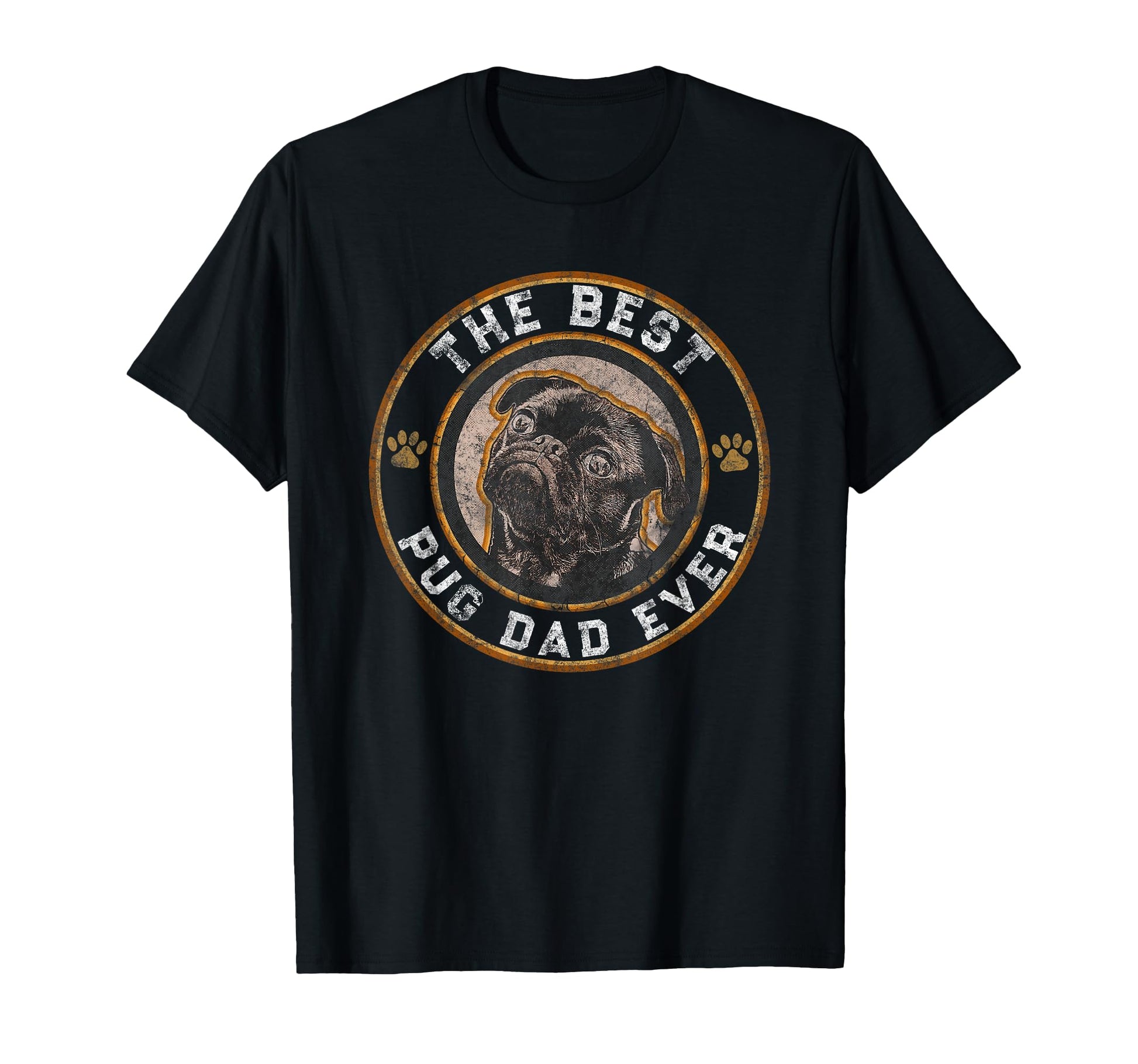 Best Pug Dad Ever Black Pugs Owner Dog T-Shirt - Graphic Print for Adults - T-Shirt, Sweatshirt, Hoodie