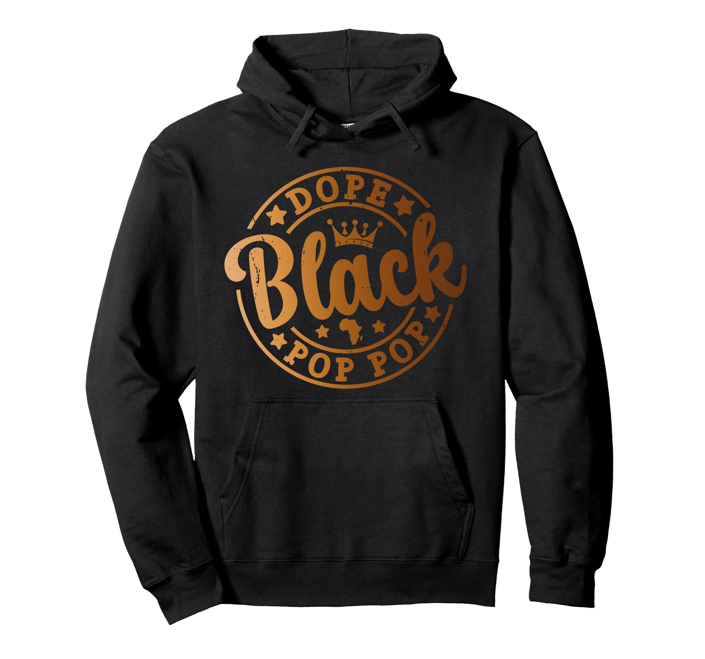 Dope Black Pop Pop Melanin Black History Hoodie - Unique Graphic Men Women - T-Shirt, Sweatshirt, Hoodie