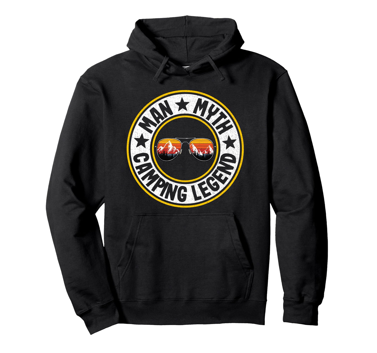 Myth Camping Legend Rv Camper Dad Hoodie - Unique Graphic for Adults - T-Shirt, Sweatshirt, Hoodie