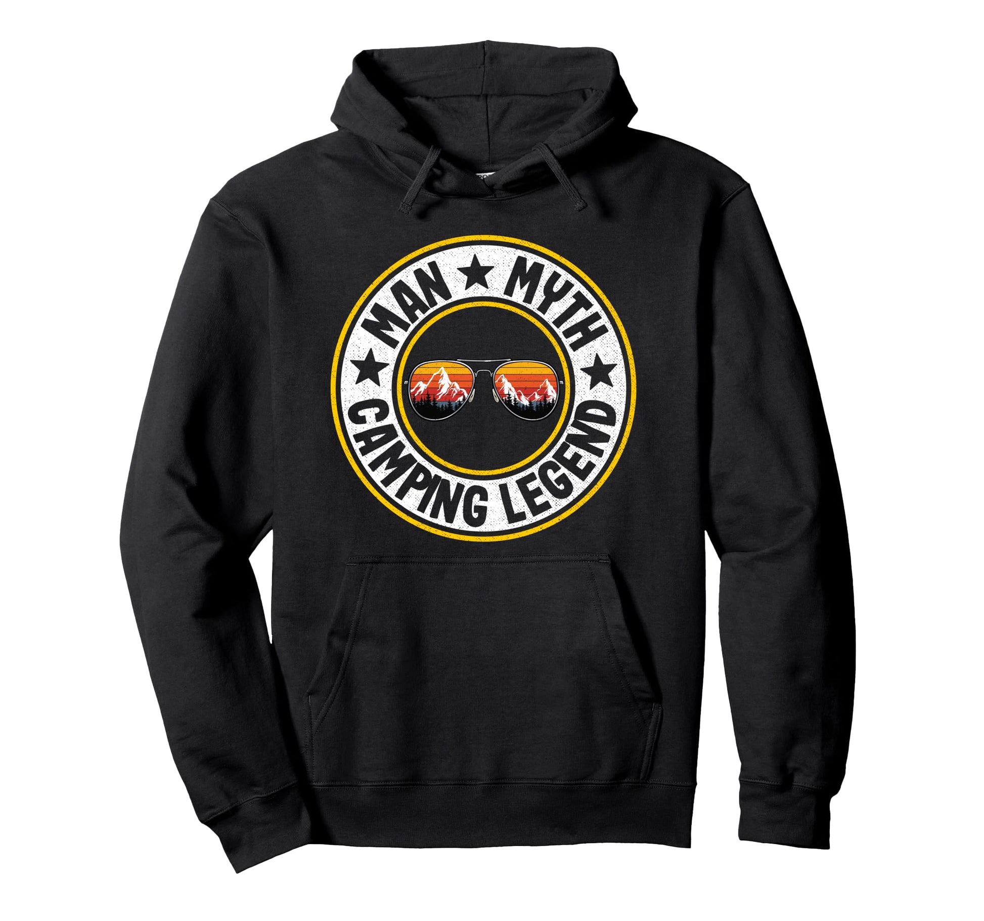 Myth Camping Legend Rv Camper Dad Hoodie - Unique Graphic for Adults - T-Shirt, Sweatshirt, Hoodie