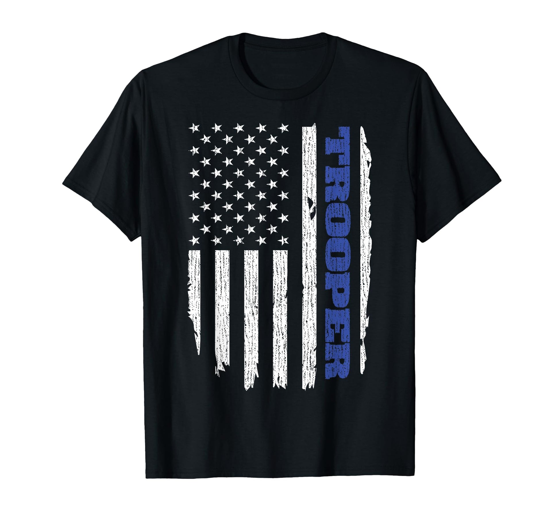 State Trooper Police Thin Blue Line Usa T-Shirt - Minimalist Print Unisex - T-Shirt, Sweatshirt, Hoodie