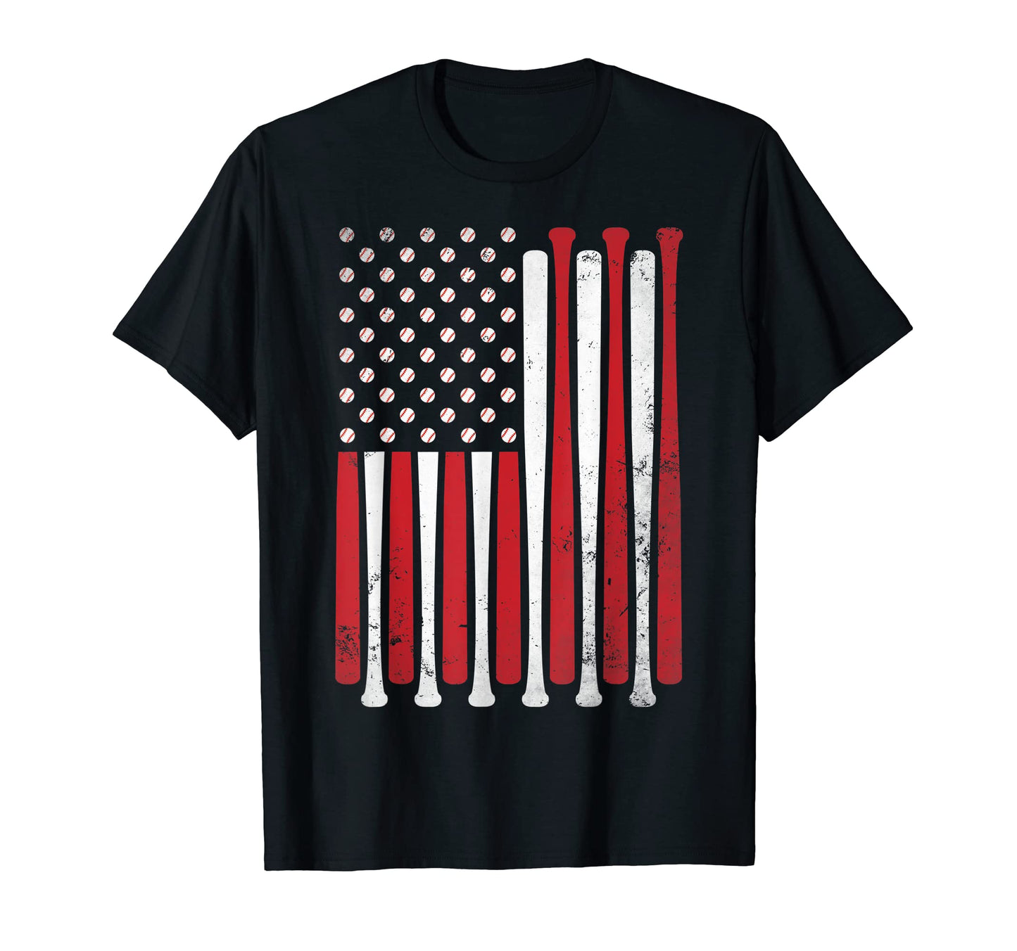 Baseball Dad Usa Us Flag Baseball T-Shirt - Casual Everyday Wear for Adults - T-Shirt, Sweatshirt, Hoodie