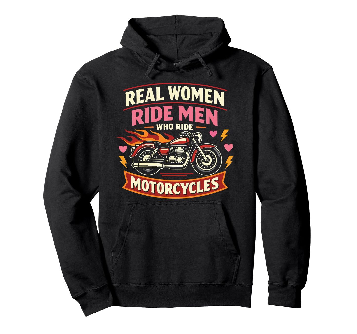 Motorcycle Biker Female Real Hoodie - Graphic Print Men Women - T-Shirt, Sweatshirt, Hoodie
