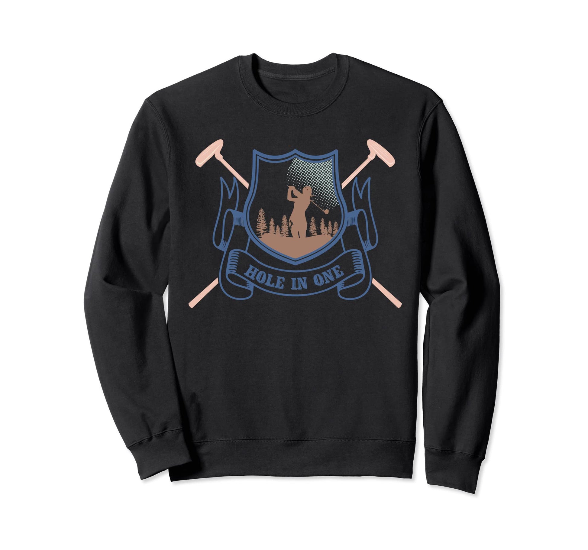 Golf Club Hole One Golfing Golfer Sweatshirt - Aesthetic Graphic Unisex - T-Shirt, Sweatshirt, Hoodie