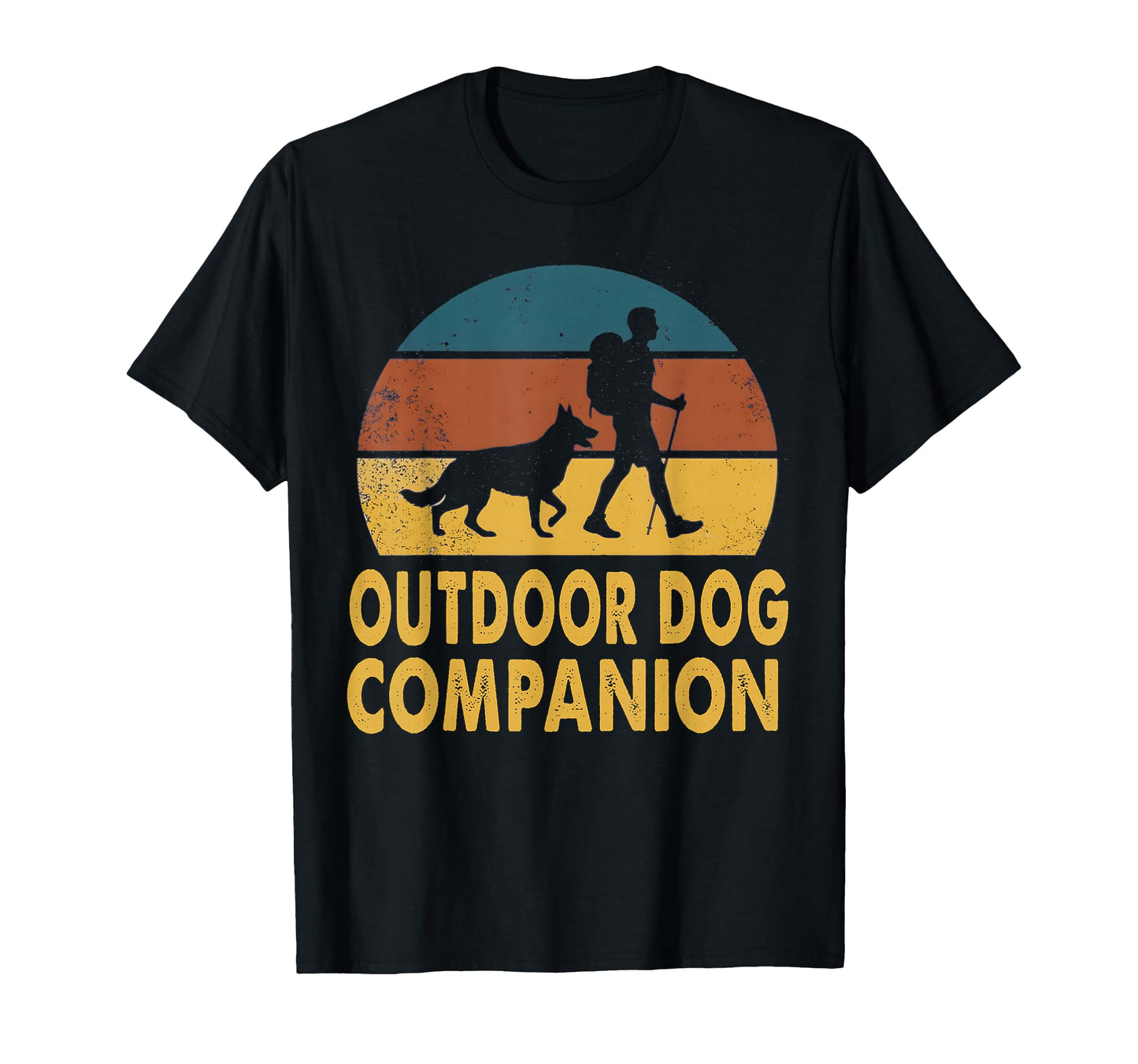 Outdoor Dog Companion Hiking Lover T-Shirt - Fun Novelty Design Men Women - T-Shirt, Sweatshirt, Hoodie