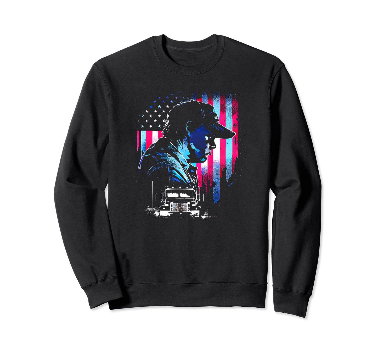 Funny Trucker American Big Rigs Sweatshirt - Streetwear Style for Adults - T-Shirt, Sweatshirt, Hoodie