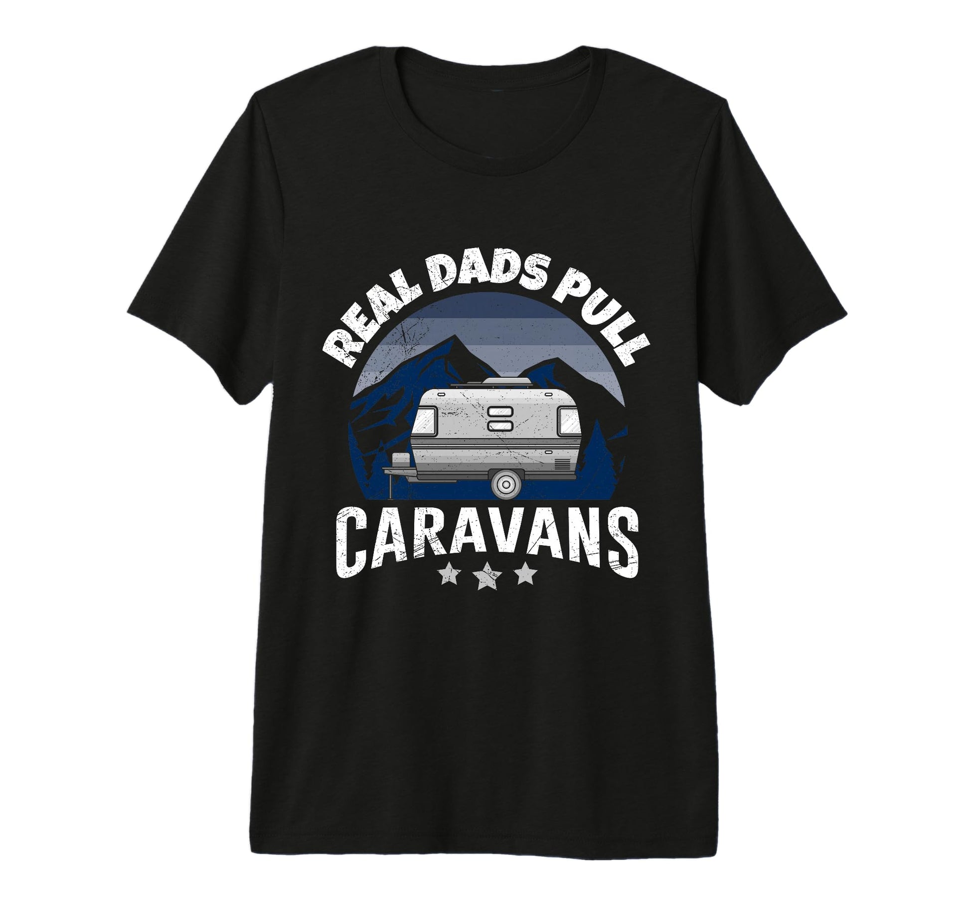 Real Dads Pull Caravans Camper Camping T-Shirt - Minimalist Print Unisex - T-Shirt, Sweatshirt, Hoodie